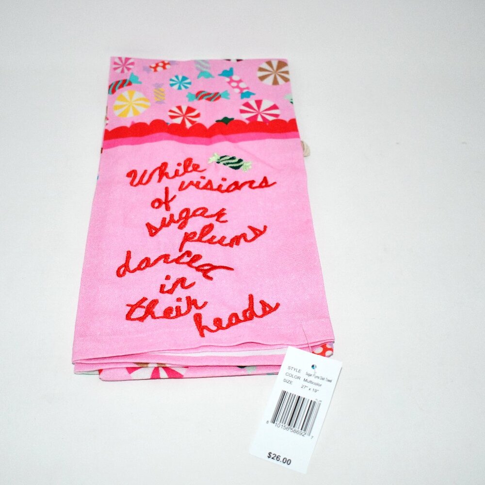 Furbish Sugar Plums Dish Towel #HOL-DISH-1 NWT Details: Handcrafted in India wit